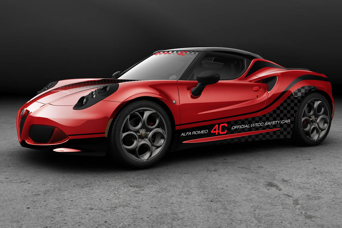 Alfa Romeo 4C WTCC safety car side profile