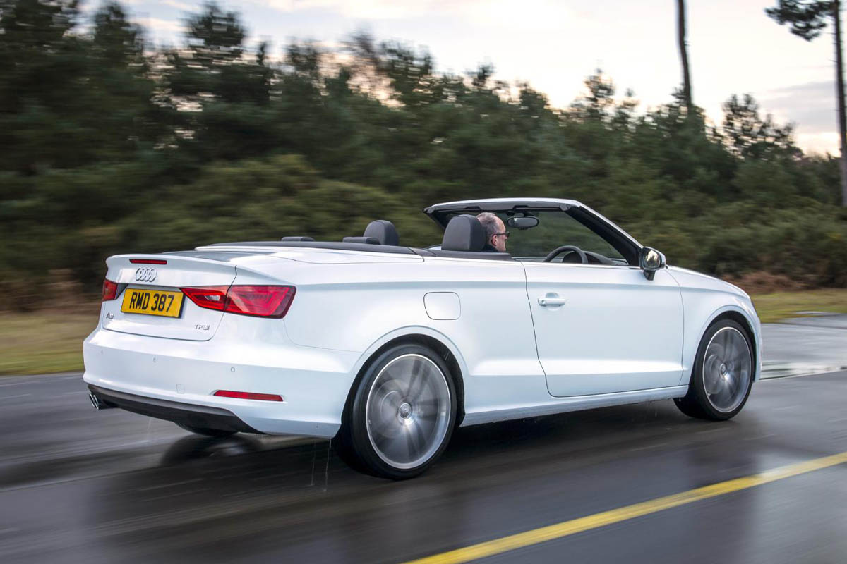 Audi A3 Cabriolet white rear