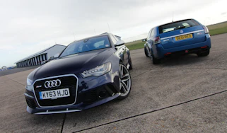Audi RS6 v Vauxhall VXR8 Clubsport Tourer track video
