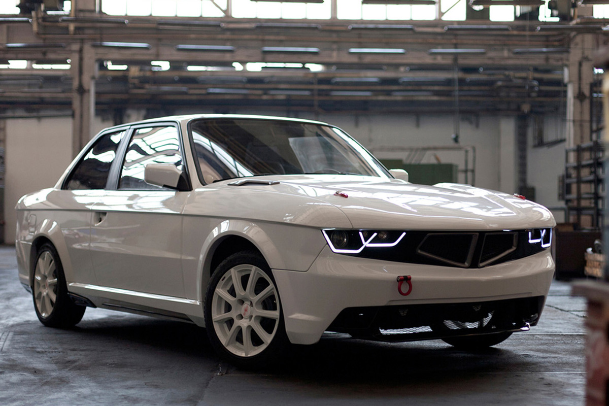 TMCars Concept30 modernised E30 white front