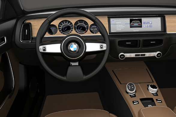 BMW CS Vintage Concept interior steering wheel