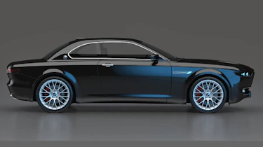 BMW CS Vintage Concept black side profile