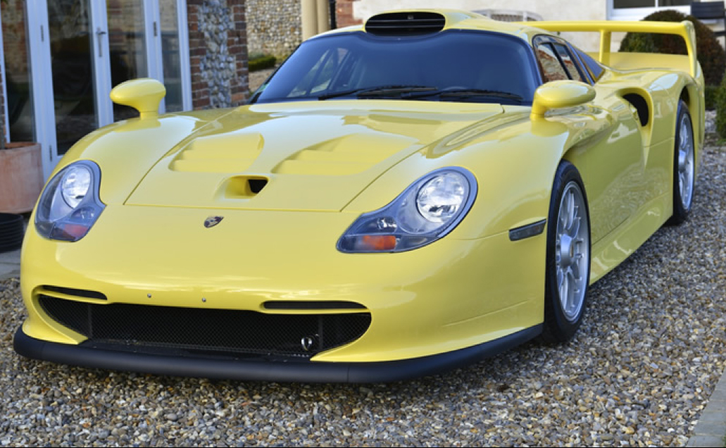 Porsche 911 GT1 Strassenversion yellow front