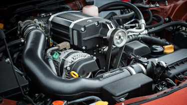 Toyota GT86 by Abbey Motorsport supercharger installation engine bay