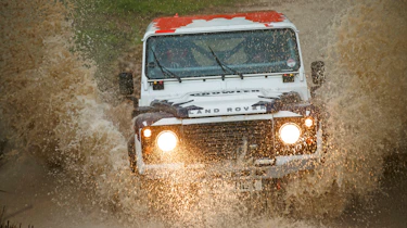 Land Rover Defender Challenge water splash