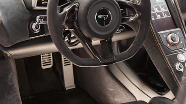 McLaren 650S interior steering wheel
