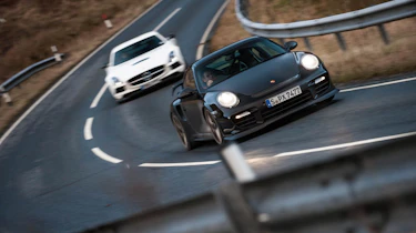 Porsche 911 GT2 RS v Mercedes SLS AMG Black Series