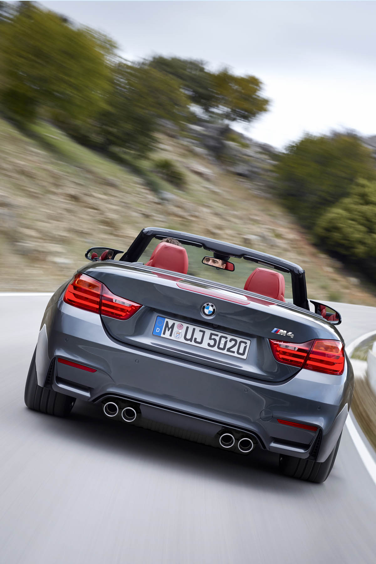 BMW M4 Convertible grey rear view