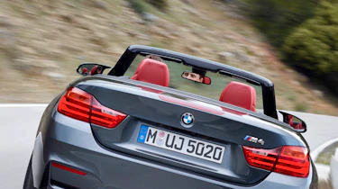 BMW M4 Convertible grey rear view