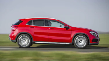 Mercedes GLA250 AMG red side profile