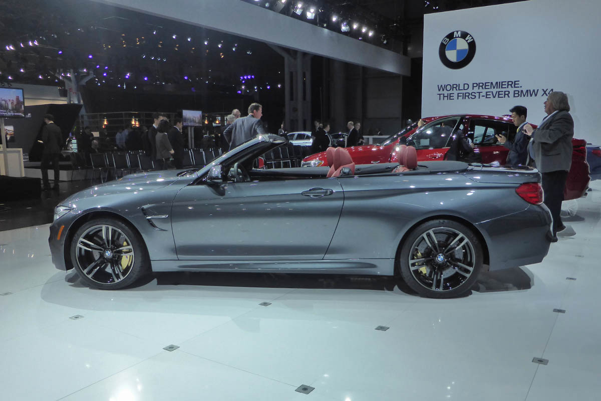BMW M4 Convertible New York show roof down