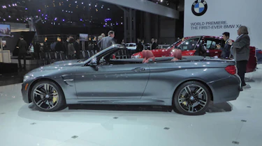 BMW M4 Convertible New York show roof down