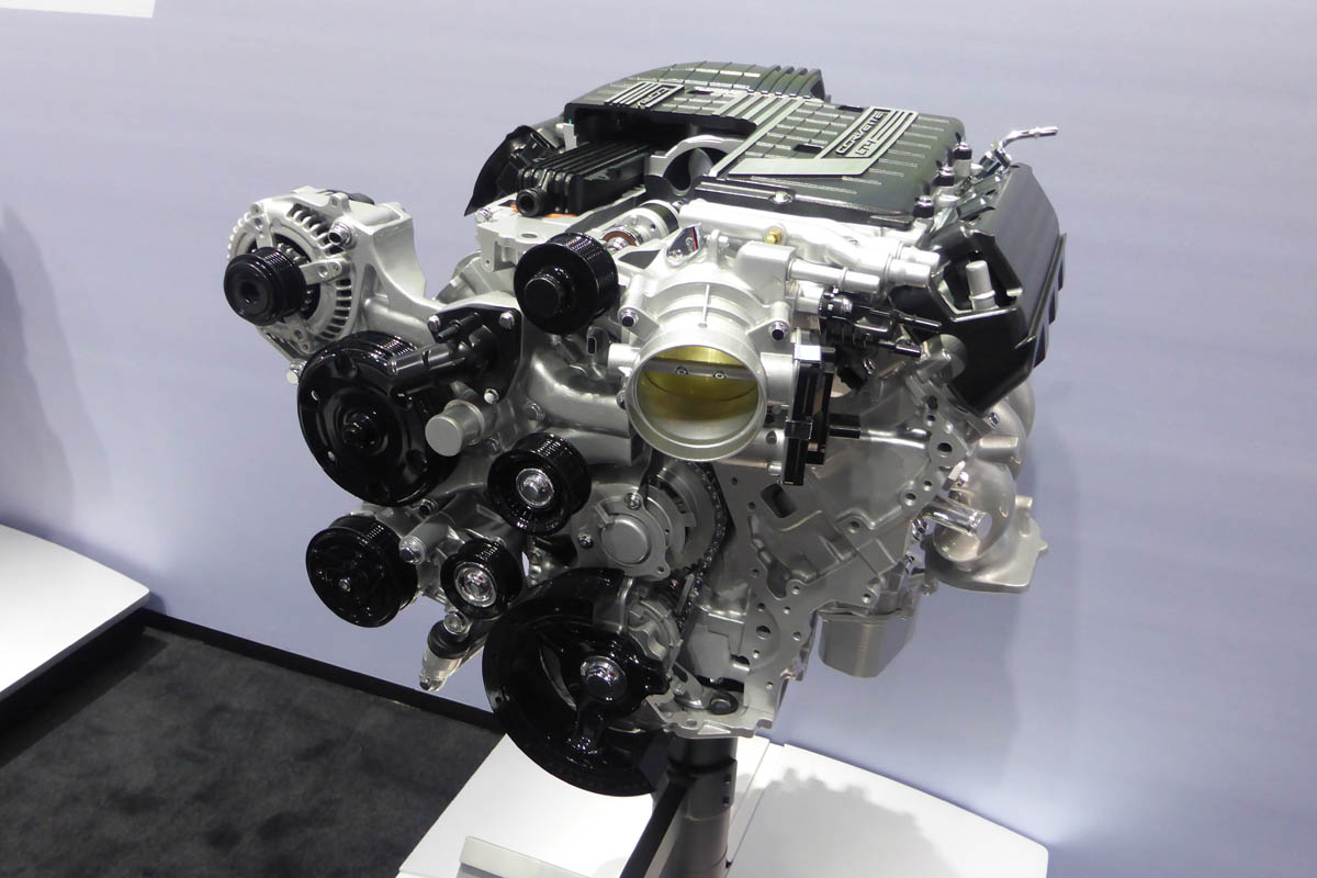 Chevrolet Corvette Z06 supercharged V8 engine