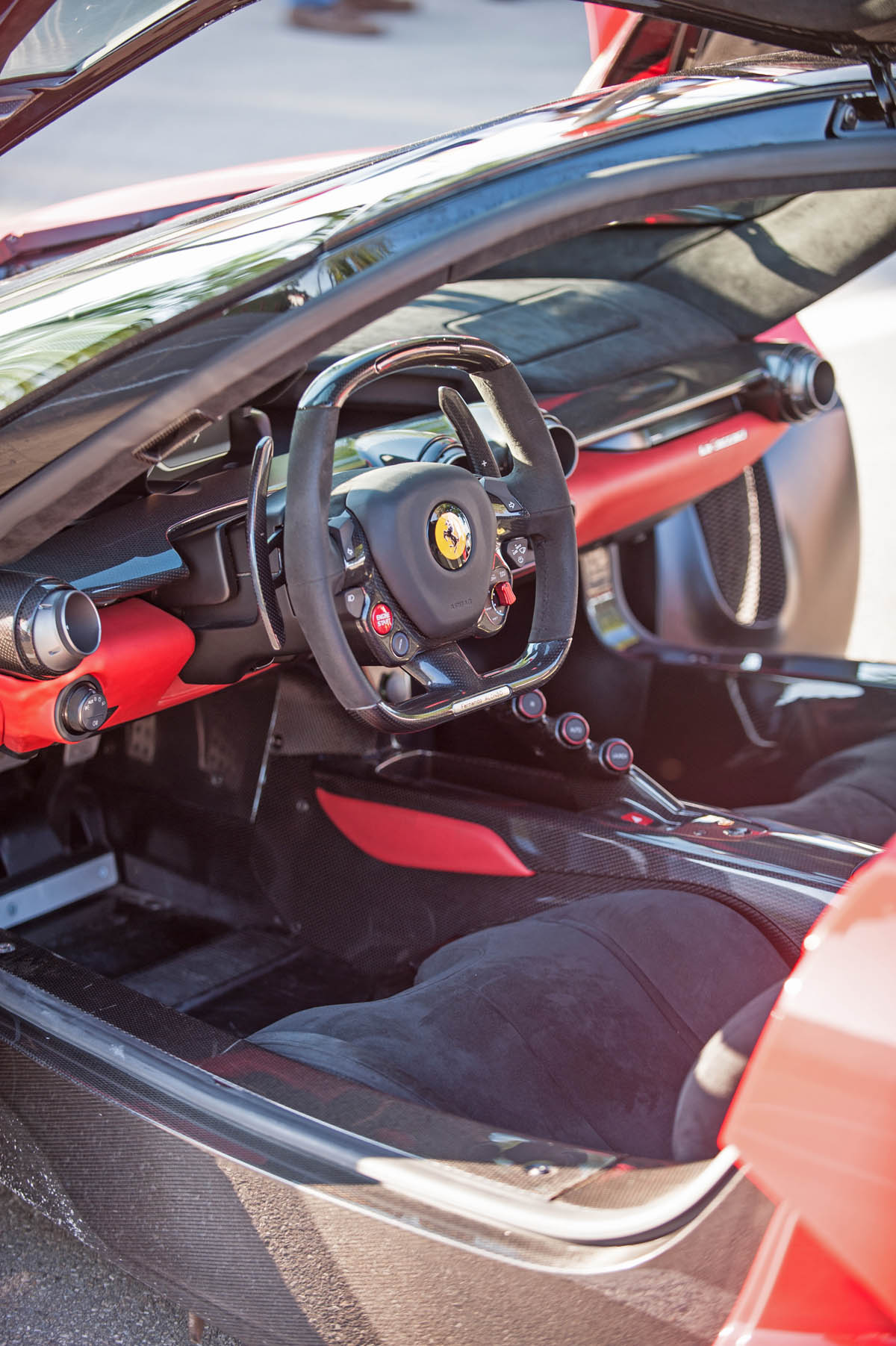 Ferrari LaFerrari interior steering wheel