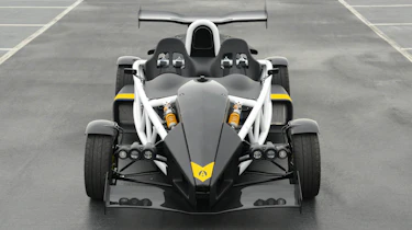 Ariel Atom 3.5R front on, with spoilers
