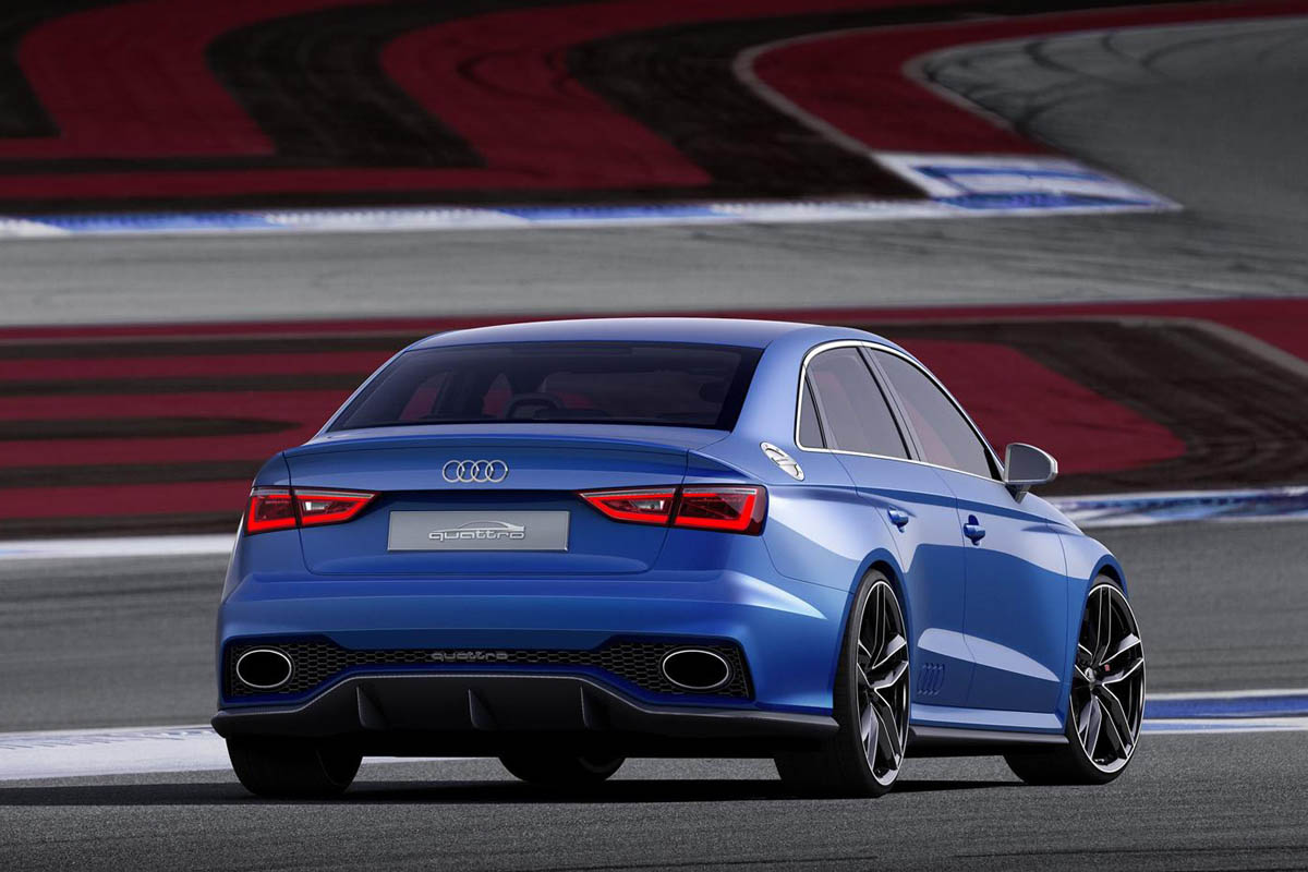 Audi A3 Clubsport quattro blue saloon