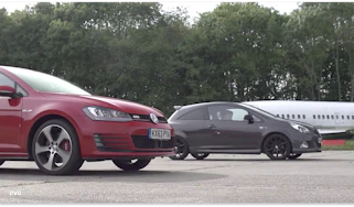 VW Golf GTI Performance Pack v Vauxhall Corsa VXR Clubsport: drag race