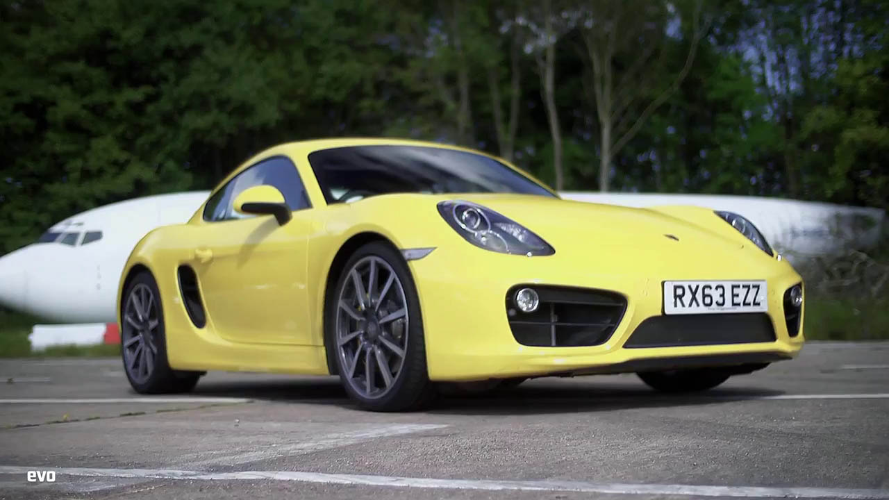 Porsche Cayman S yellow front