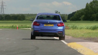 BMW M235i blue rear