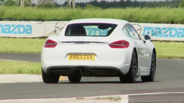 Porsche Cayman white rear