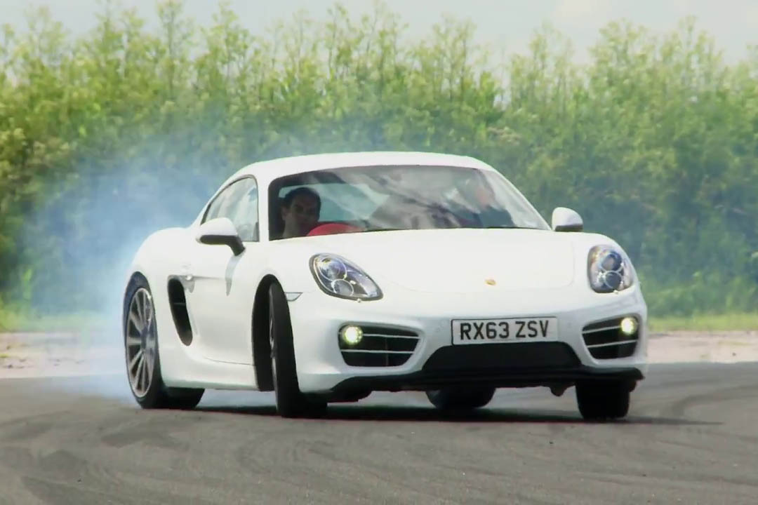 Porsche Cayman white front
