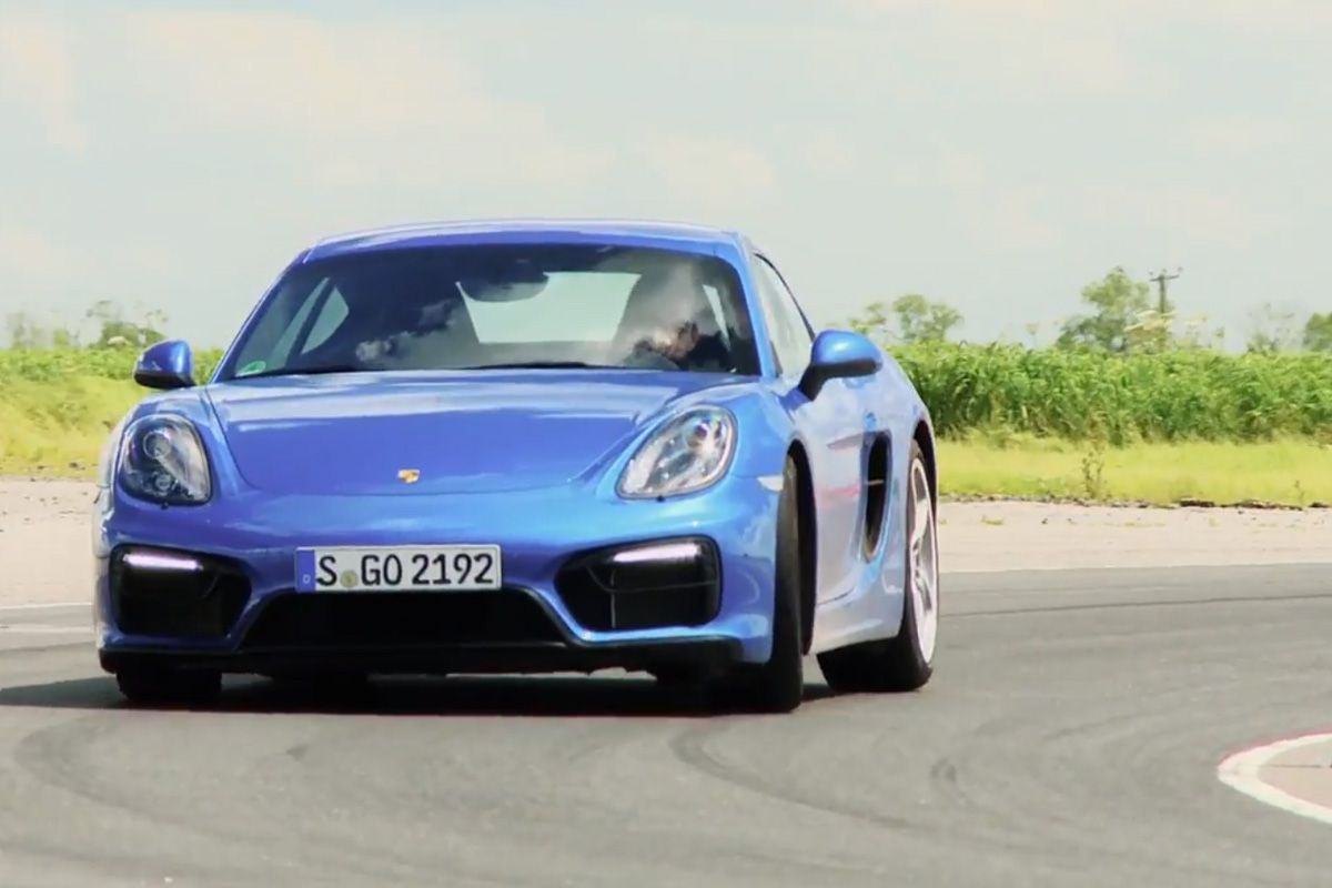 Porsche Cayman GTS on track