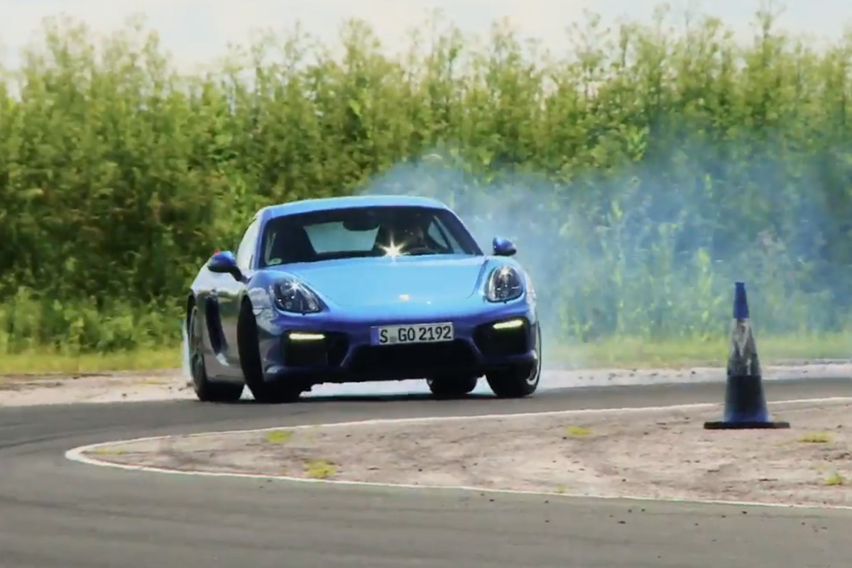 Porsche Cayman GTS on track