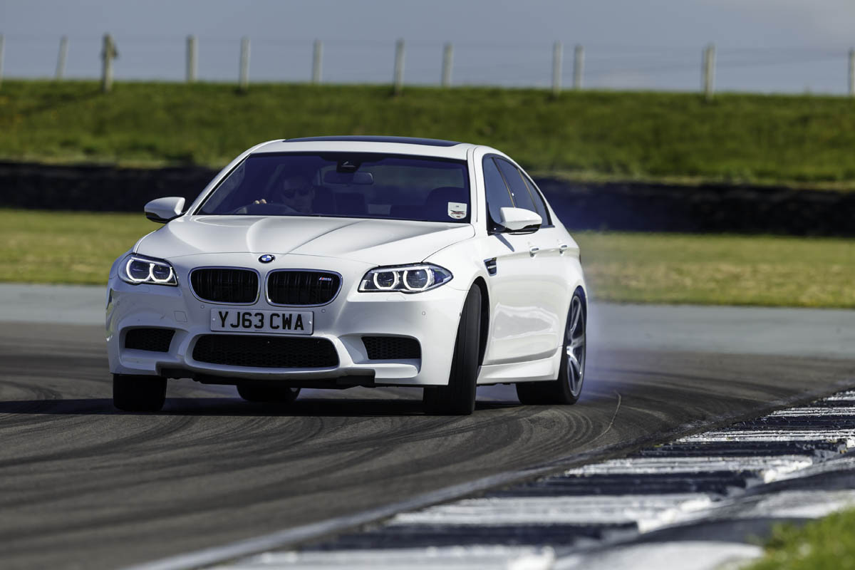 BMW M5 sideways drift