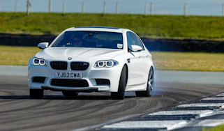 BMW M5 sideways drift