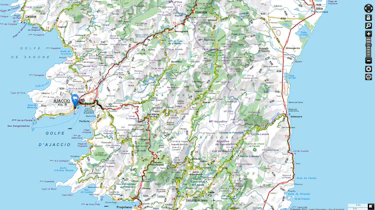 Corsica map, by Michelin