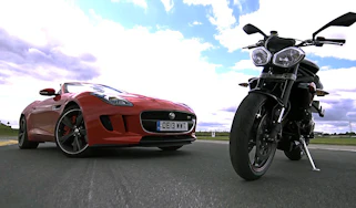 Jaguar F Type V6 S v Triumph Street Triple R