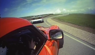 evo's Roger Green powerslides a TVR Sagaris
