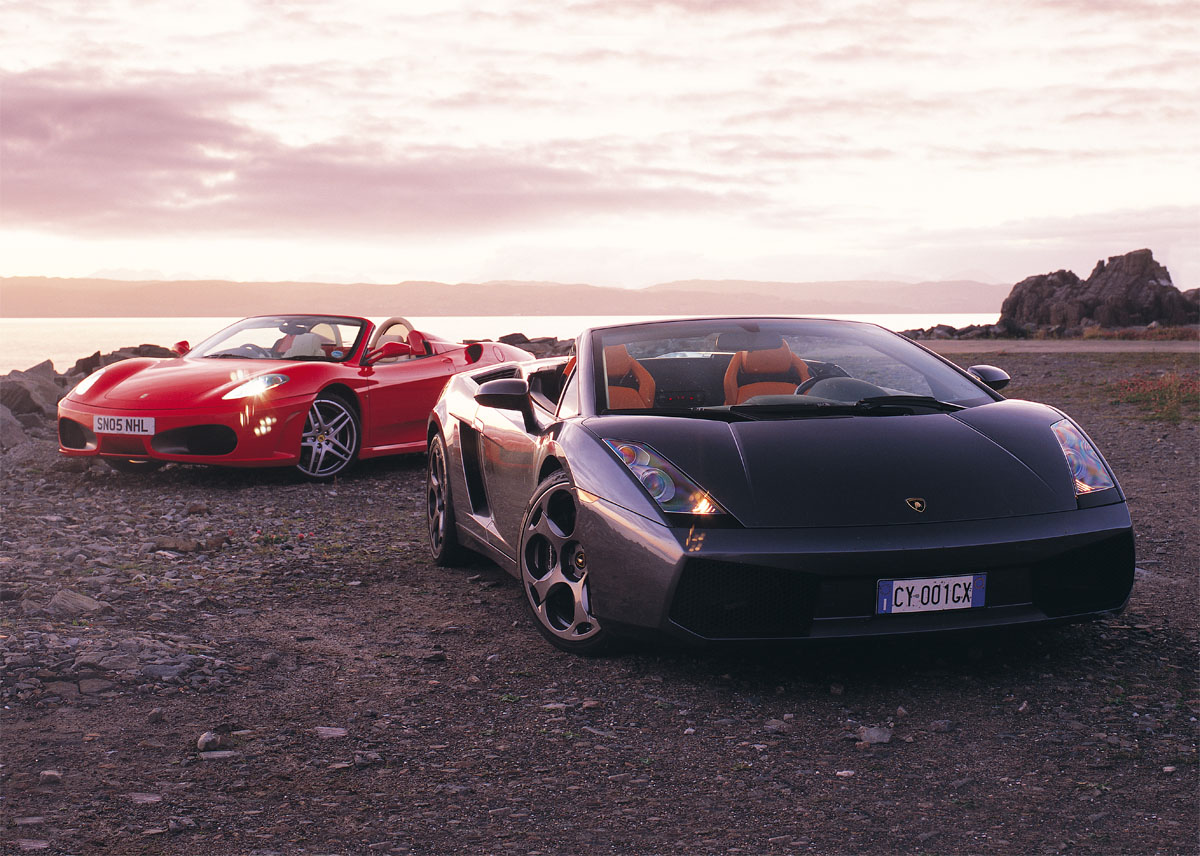 Lambo Gallardo Spyder vs Ferrari 430 Spider