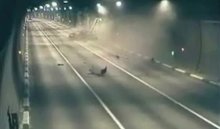 Tunnel car crash on VVTV