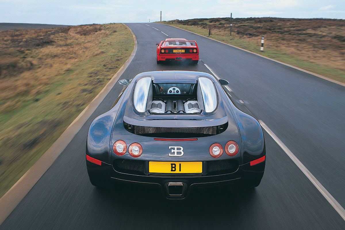 Ferrari F40 and Bugatti Veyron