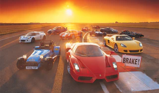 The ten fastest cars gather