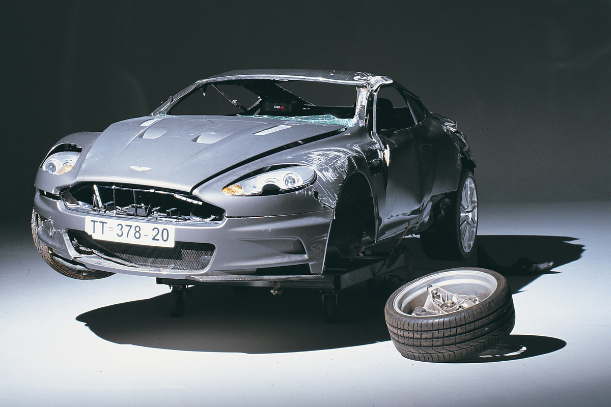 James Bond Crashed Aston Martin