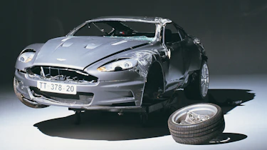 James Bond Crashed Aston Martin