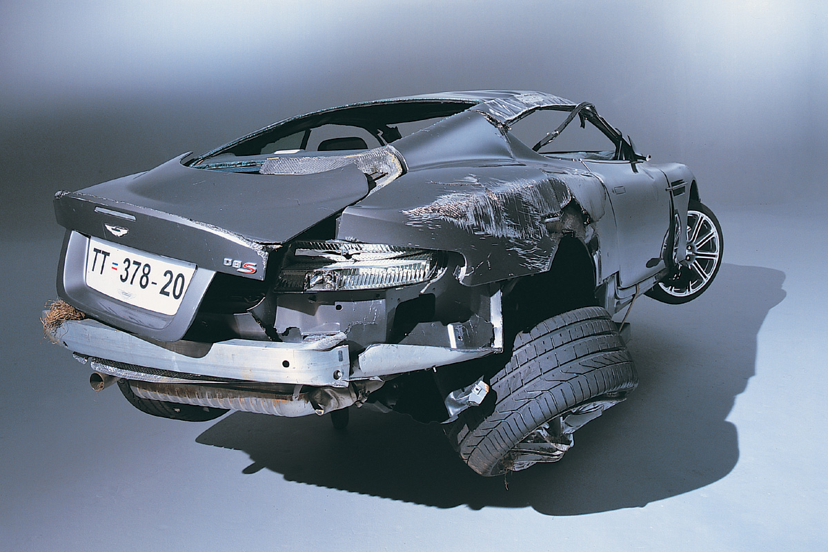 James Bond Crashed Aston Martin