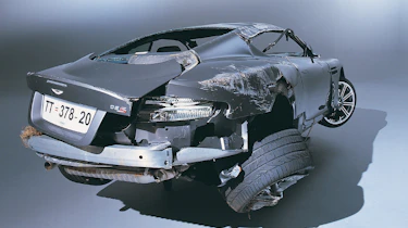 James Bond Crashed Aston Martin