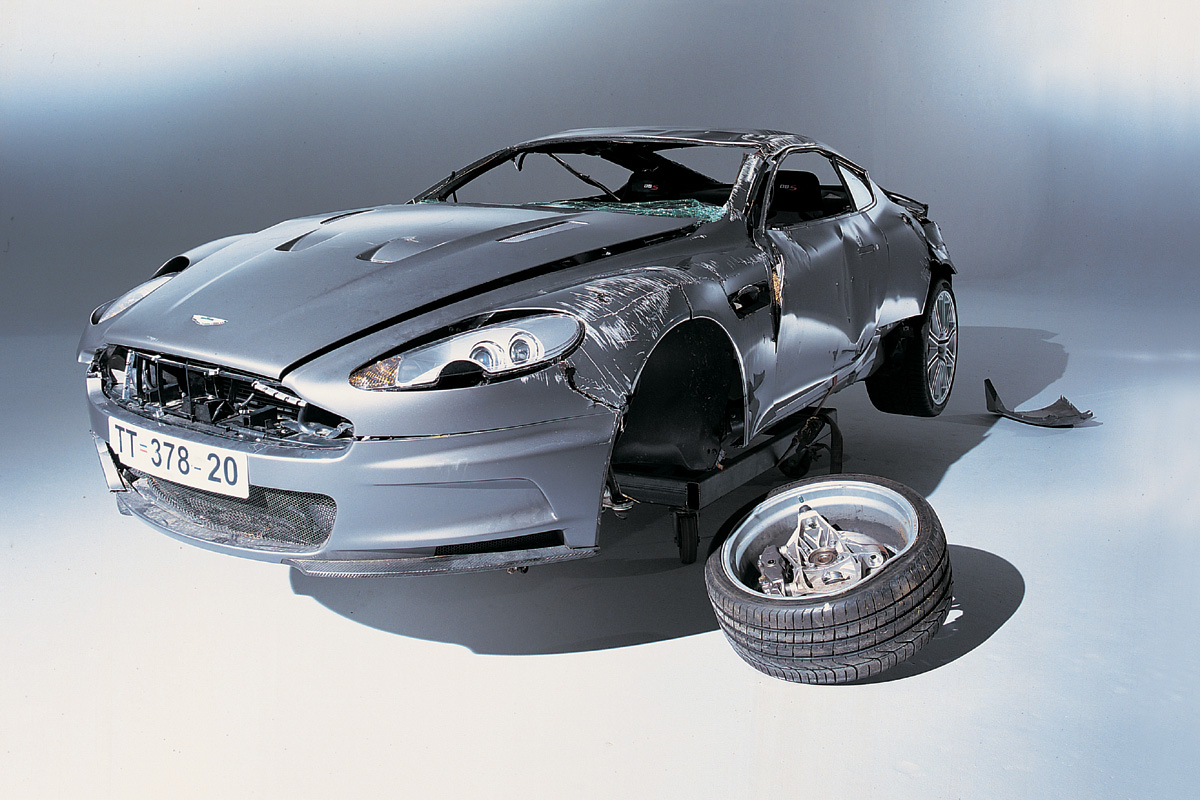 James Bond Crashed Aston Martin