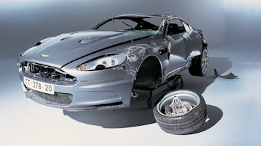 James Bond Crashed Aston Martin