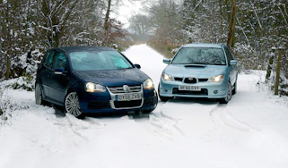 Subaru Impreza WRX Sport Wagon and VW Golf R32