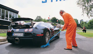 Bugatti Veyron on start line