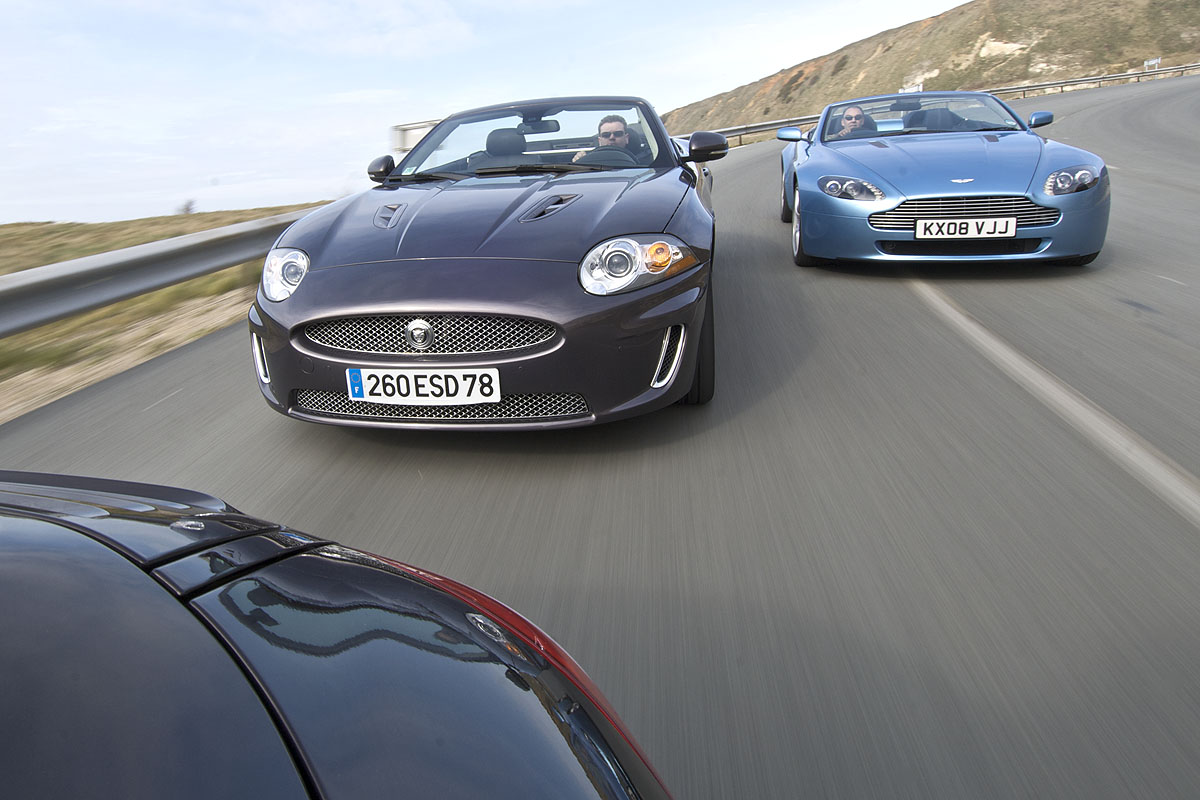 Jaguar XKR and Aston Martin Convertibles