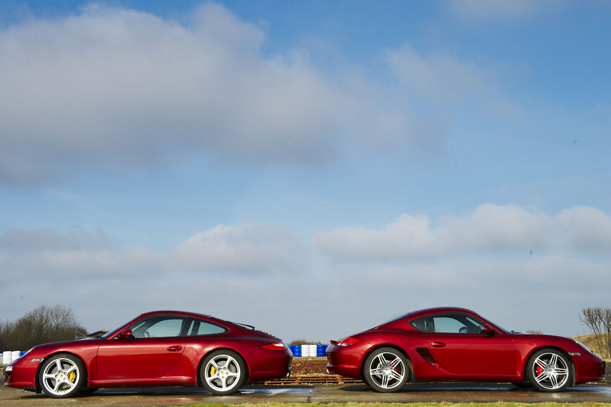 Porsche Cayman S and Porsche 911
