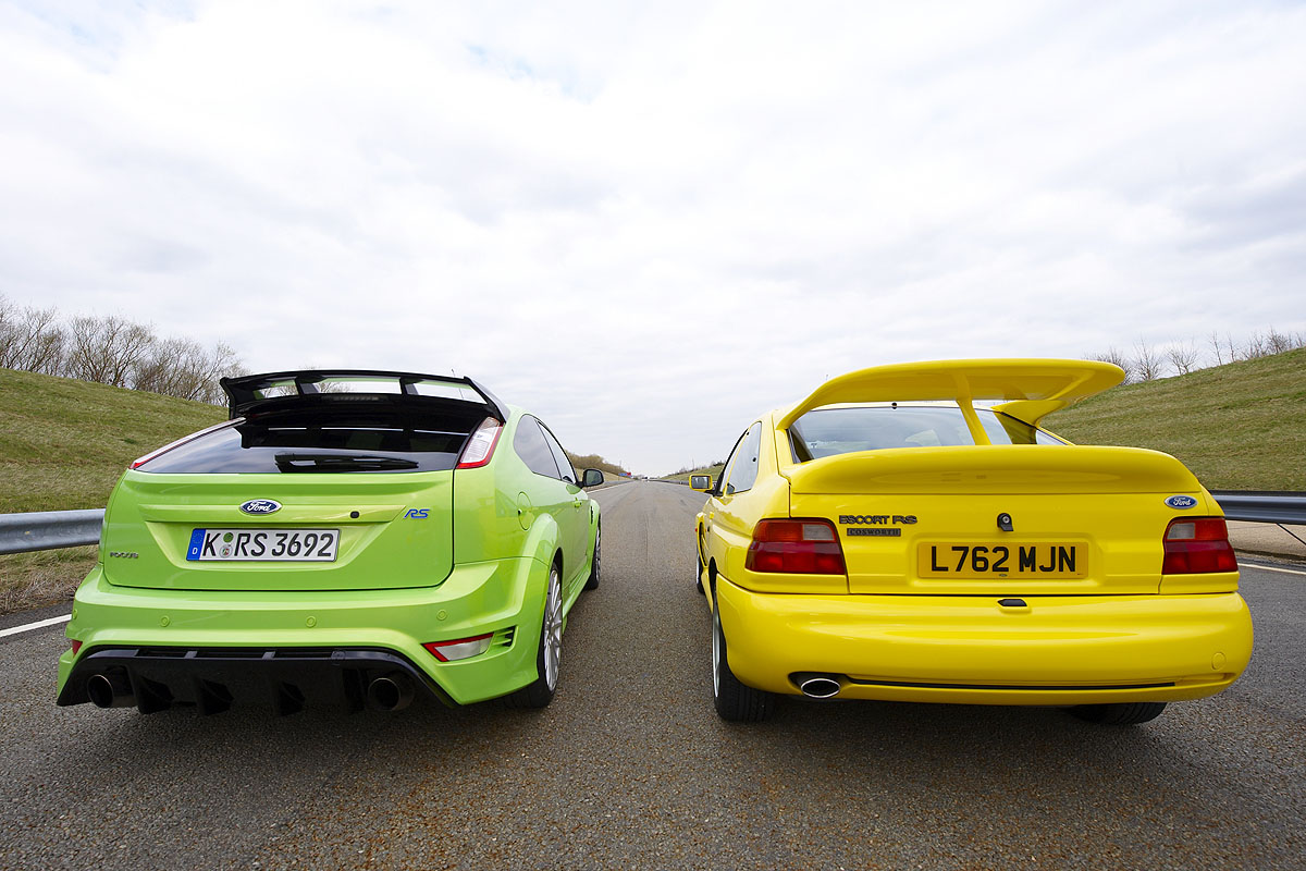 Ford Focus RS v Ford Escort Cosworth