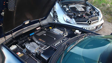 Aston Martin Vantage 600 and Mercedes AMG SL65 Black engines