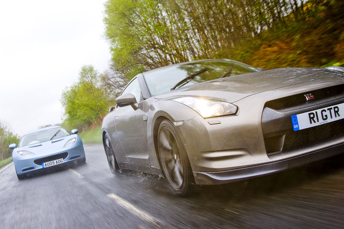Nissan GT-R and Lotus Evora