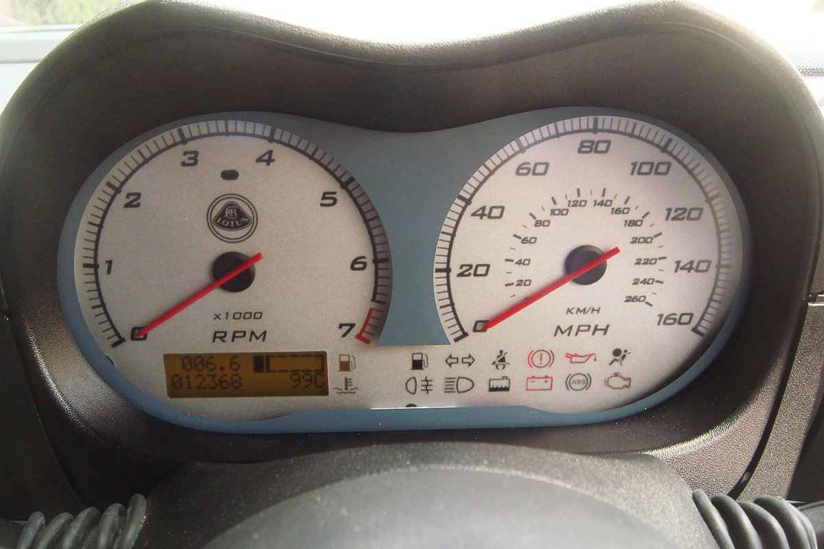 Lotus Europa S dashboard instruments